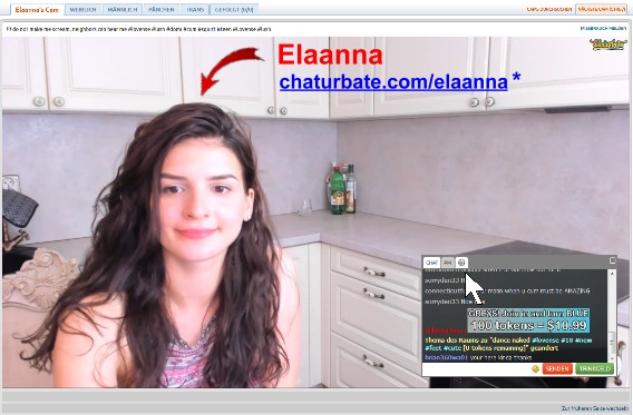Webcam-Girl Elaanna bereichert unser Chaturbate FAQ.
